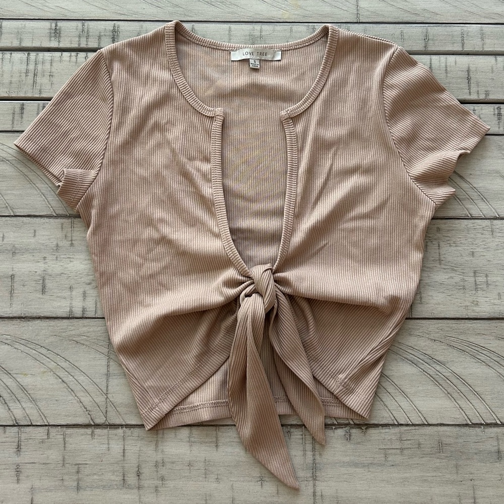 Tie front crop top